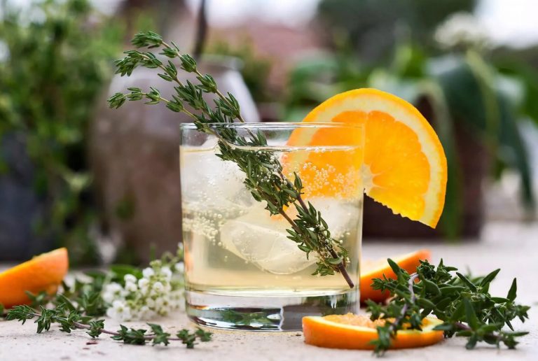 Orange Blossom Honey Thyme Mocktail